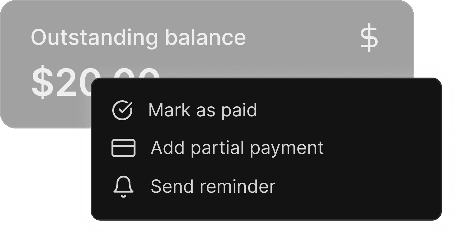 Payment tracking - dark mode