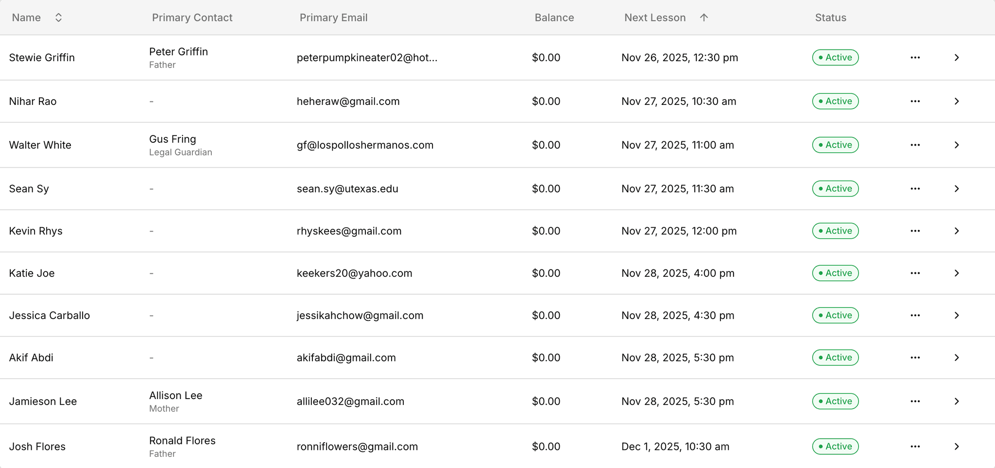 Student Management - light mode