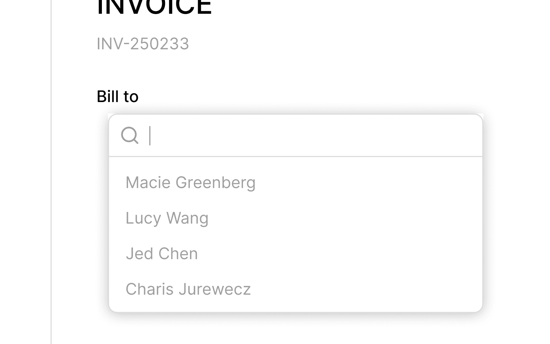 Automated invoicing - light mode
